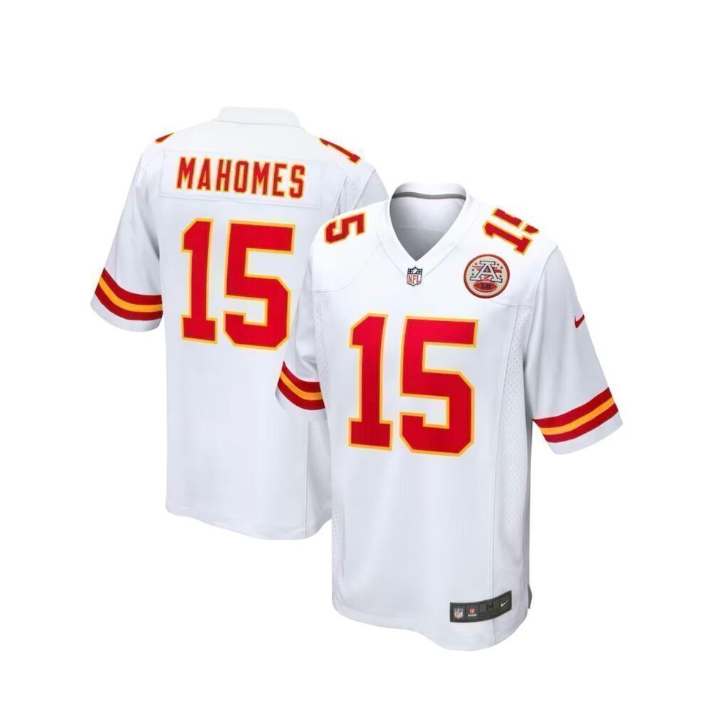 Men's Kansas City Chiefs Patrick Mahomes Nike White Game Jersey size Small